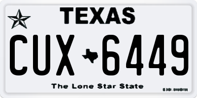 TX license plate CUX6449
