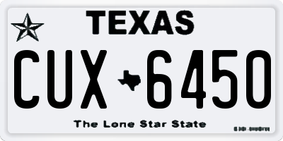 TX license plate CUX6450