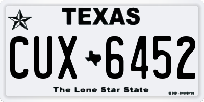 TX license plate CUX6452