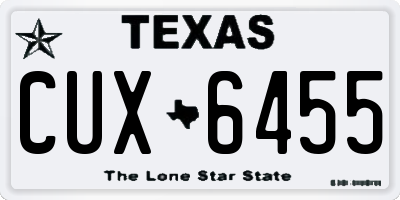 TX license plate CUX6455