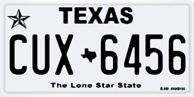 TX license plate CUX6456