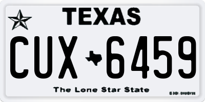TX license plate CUX6459