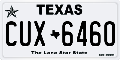 TX license plate CUX6460
