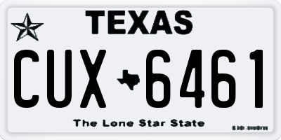TX license plate CUX6461