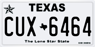 TX license plate CUX6464