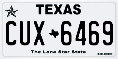 TX license plate CUX6469