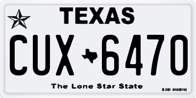 TX license plate CUX6470