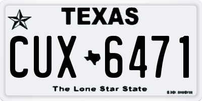 TX license plate CUX6471