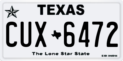 TX license plate CUX6472