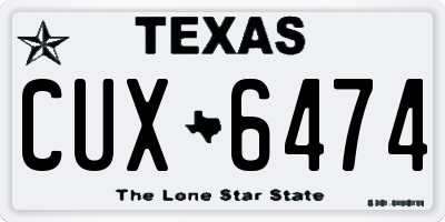 TX license plate CUX6474