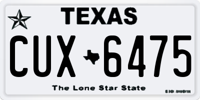 TX license plate CUX6475