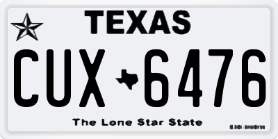 TX license plate CUX6476