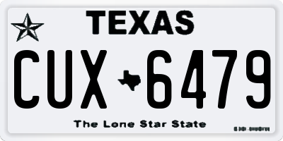 TX license plate CUX6479