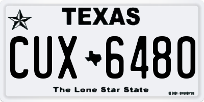 TX license plate CUX6480