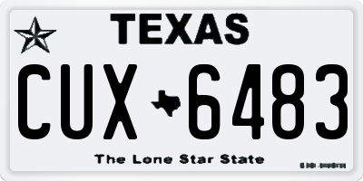 TX license plate CUX6483