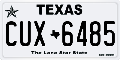 TX license plate CUX6485