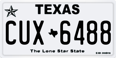TX license plate CUX6488