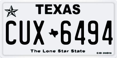 TX license plate CUX6494