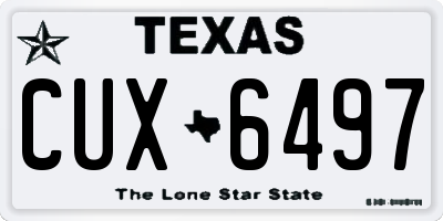 TX license plate CUX6497