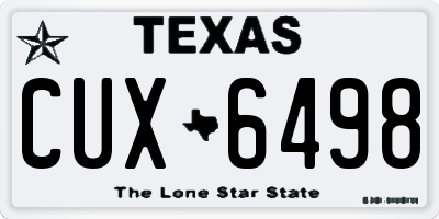 TX license plate CUX6498