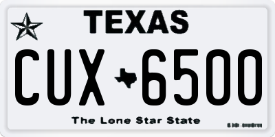 TX license plate CUX6500