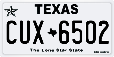 TX license plate CUX6502