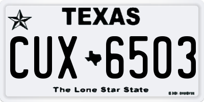 TX license plate CUX6503