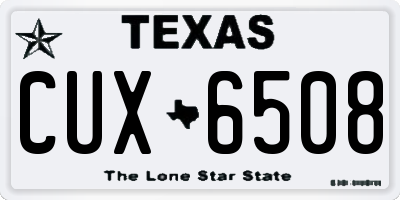 TX license plate CUX6508