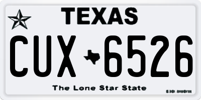 TX license plate CUX6526