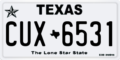TX license plate CUX6531