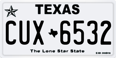 TX license plate CUX6532
