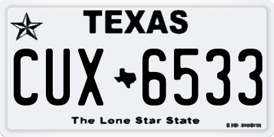 TX license plate CUX6533