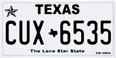 TX license plate CUX6535