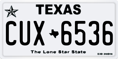 TX license plate CUX6536