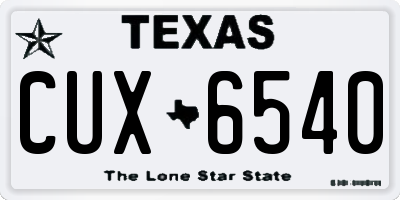 TX license plate CUX6540