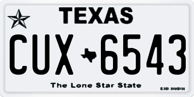 TX license plate CUX6543