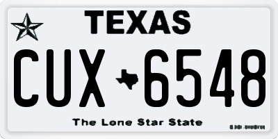 TX license plate CUX6548