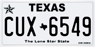 TX license plate CUX6549