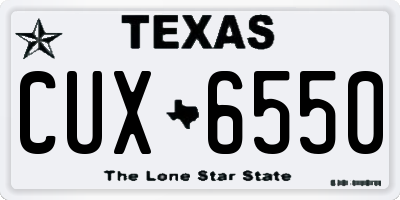 TX license plate CUX6550