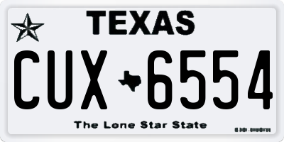TX license plate CUX6554