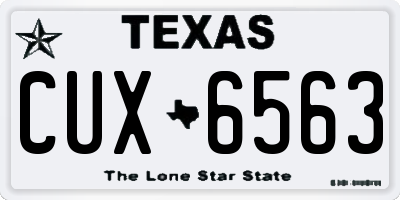 TX license plate CUX6563