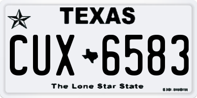 TX license plate CUX6583