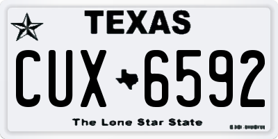 TX license plate CUX6592