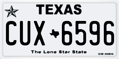 TX license plate CUX6596