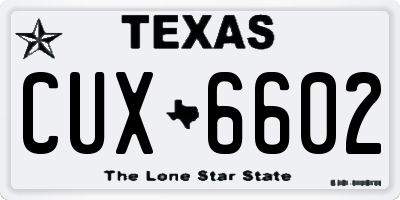 TX license plate CUX6602