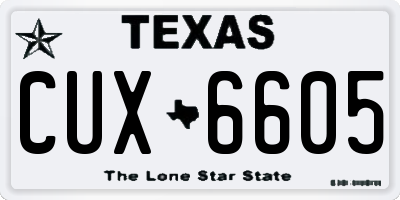 TX license plate CUX6605