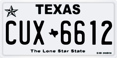 TX license plate CUX6612