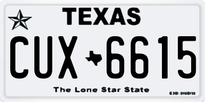 TX license plate CUX6615