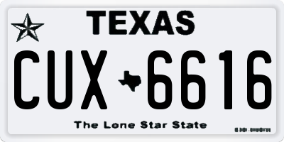 TX license plate CUX6616