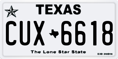 TX license plate CUX6618